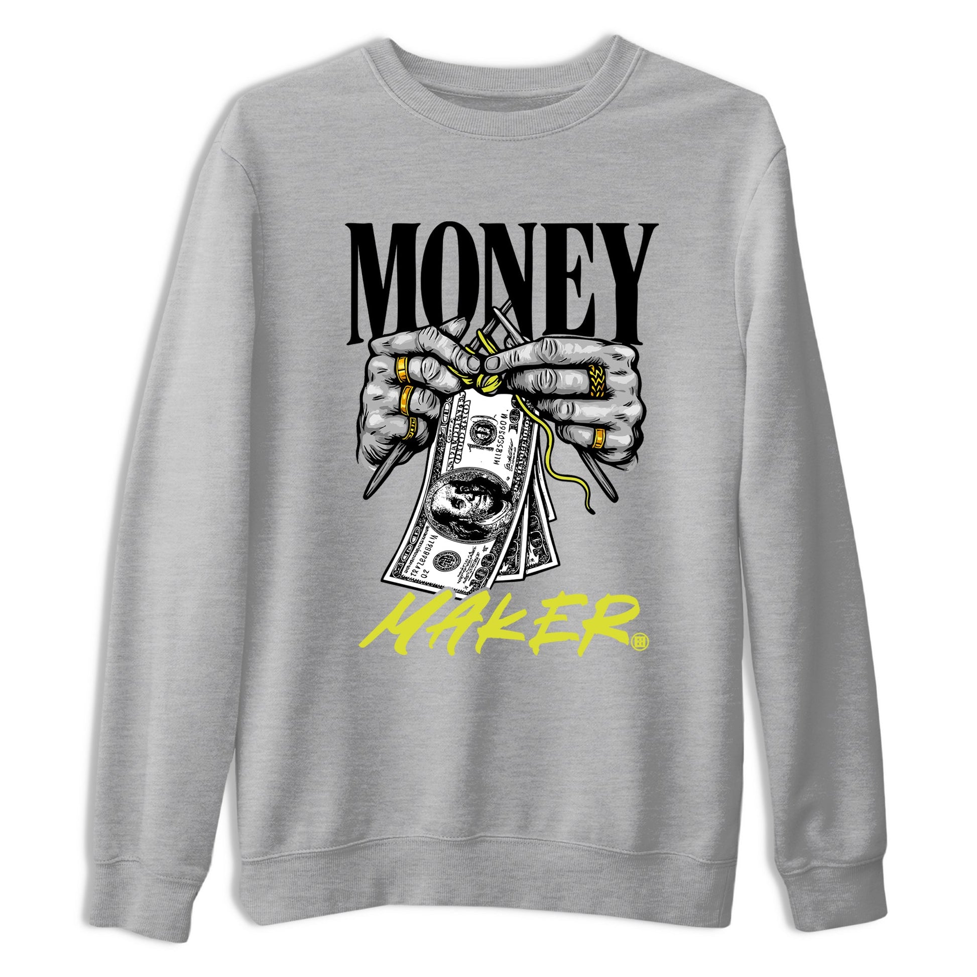 Money Maker sneaker match t-shirt styled to complete your fit with the Air Max 90 Cyber sneakers, shown in Heather Grey 2.