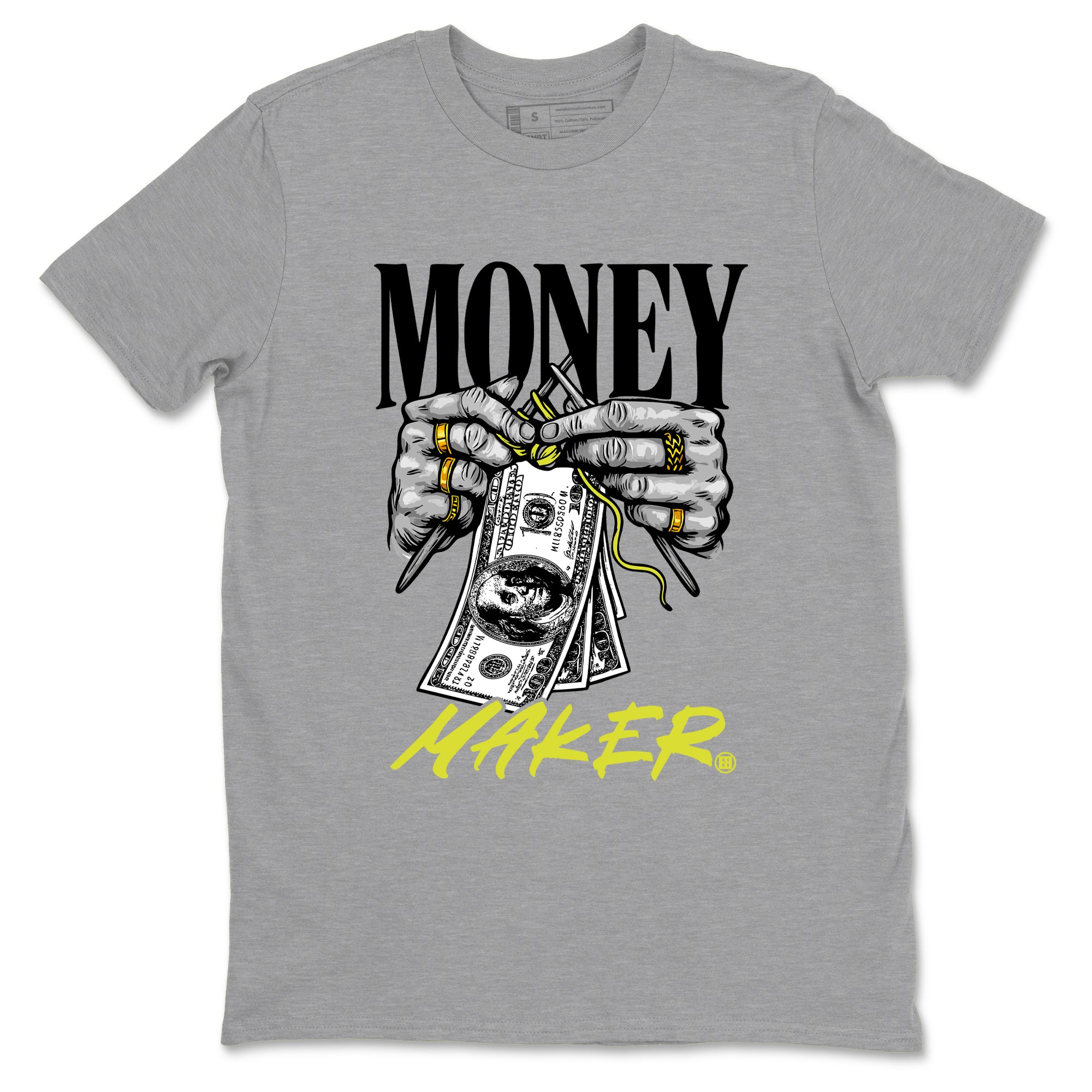 Money Maker sneaker match t-shirt styled to complete your fit with the Air Max 90 Cyber sneakers, shown in Heather Grey 2.