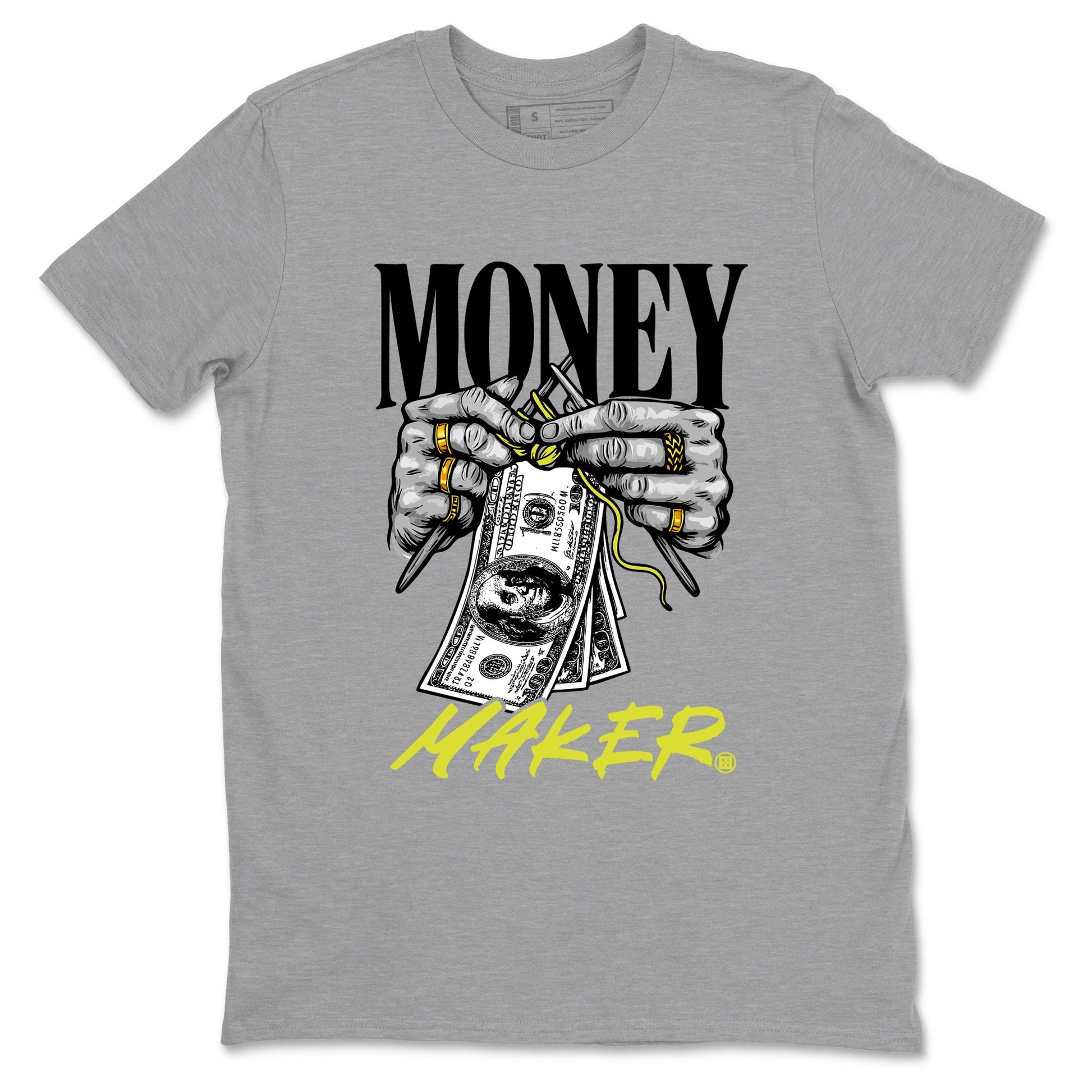 Money Maker sneaker match t-shirt styled to complete your fit with the Air Max 90 Cyber sneakers, shown in Heather Grey 2.