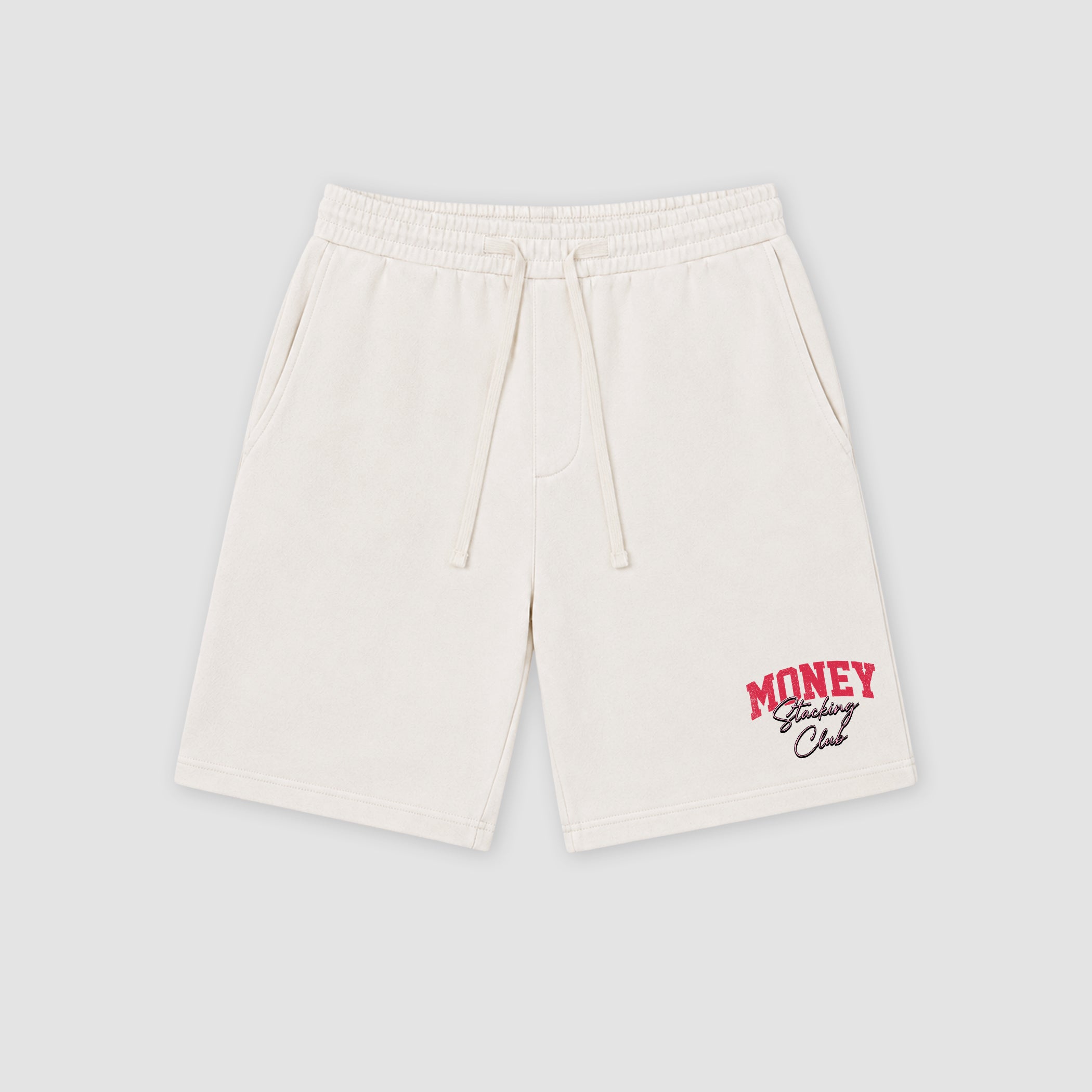 The Money Stacking Club graphic fleece shorts deliver a relaxed streetwear look with premium fleece comfort and bold graphic details, designed to match the Air Jordan 1 Travis Scott Tropical Pink and complete your sneaker rotation.