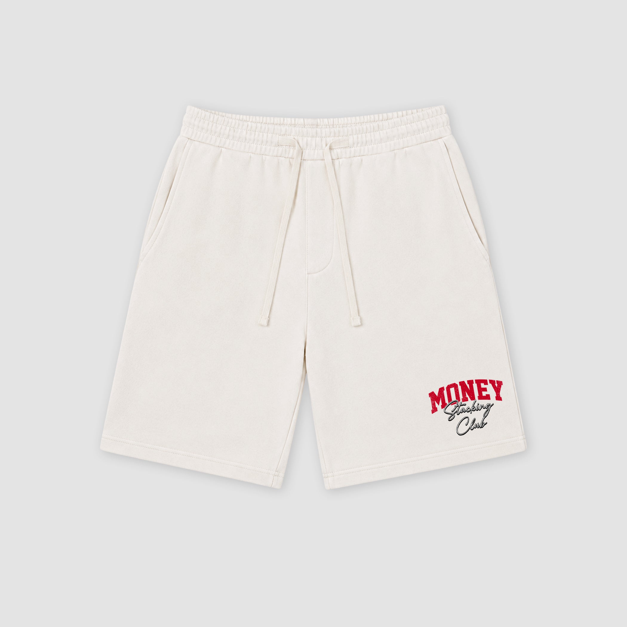 The Money Stacking Club graphic fleece shorts deliver a relaxed streetwear look with premium fleece comfort and bold graphic details, designed to match the Air Jordan 12 Bloodline and complete your sneaker rotation.
