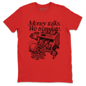 Sneaker match tees – Sneaker Tees To Match Air Foamposite Cough Drop Shoes – Money Talks We Translate Tee Red 2