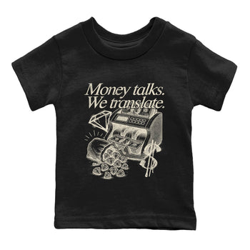 Sneaker Threads – Sneaker Tees To Match Air Foamposite One Pearl – Money Talks We Translate Youth Graphic Tee Black 2. Perfect for Jordan releases 2025 colorways.