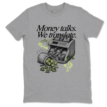 Sneaker match tees – Sneaker Tees To Match Air Foamposite One Pine Green Shoes – Money Talks We Translate Tee Heather Grey 2