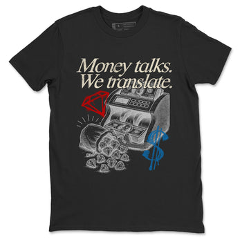 Money Talks We Translate sneaker match t-shirt styled to complete your fit with the Air Jordan 3 Rare Air sneakers, shown in Black 2.