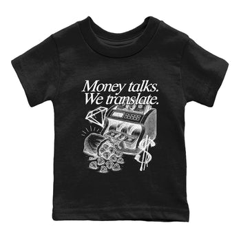 Best Sneakerfit graphic tee – Sneaker Tees To Match Air Jordan 4 Retro Black Cat Sneakers – Money Talks We Translate Kids T-Shirt Black 2