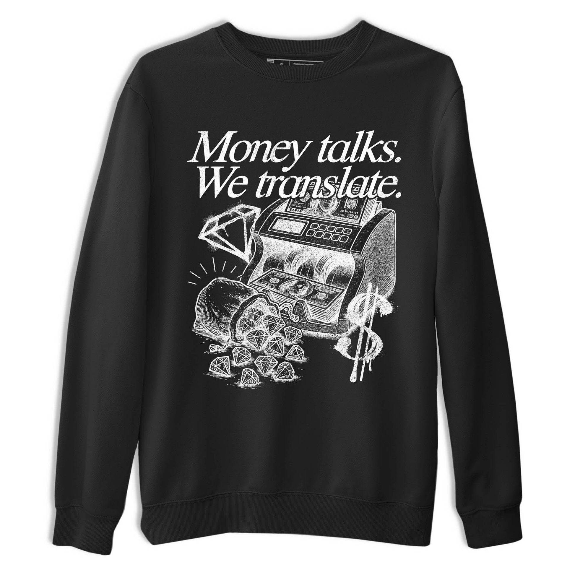 Best Sneakerfit graphic tee – Sneaker Tees To Match Air Jordan 4 Retro Black Cat Sneakers – Money Talks We Translate Tee Black 2
