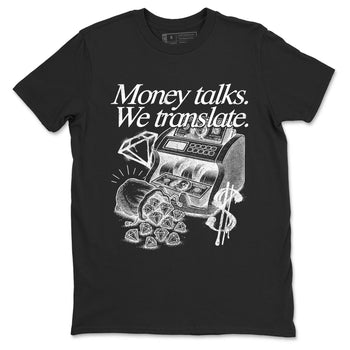 Best Sneakerfit graphic tee – Sneaker Tees To Match Air Jordan 4 Retro Black Cat Sneakers – Money Talks We Translate Tee Black 2