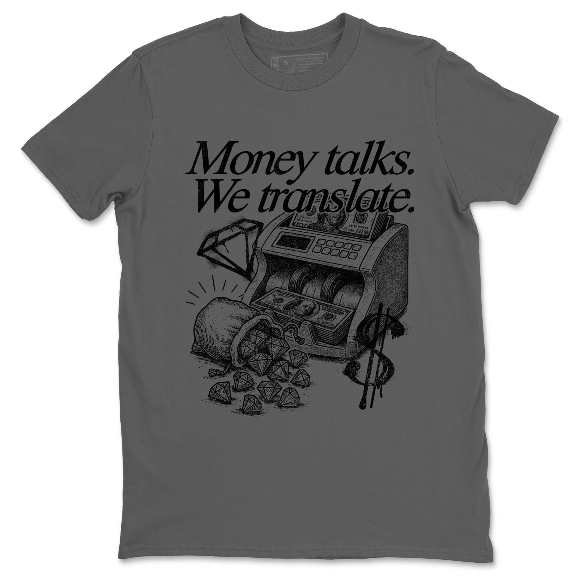Best Sneakerfit graphic tee – Sneaker Tees To Match Air Jordan 4 Retro Black Cat Sneakers – Money Talks We Translate Tee Cool Grey 2