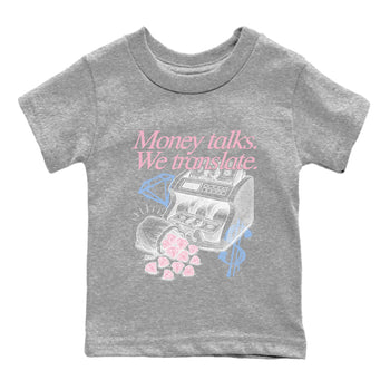 Sneaker match tees – Sneaker Tees To Match Air Jordan 5 35th Anniversary Shoes – Money Talks We Translate Kids T-Shirt Heather Grey 2