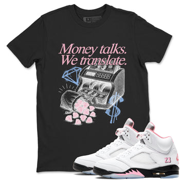 Sneaker match tees – Sneaker Tees To Match Air Jordan 5 35th Anniversary Shoes – Money Talks We Translate Tee Black 1