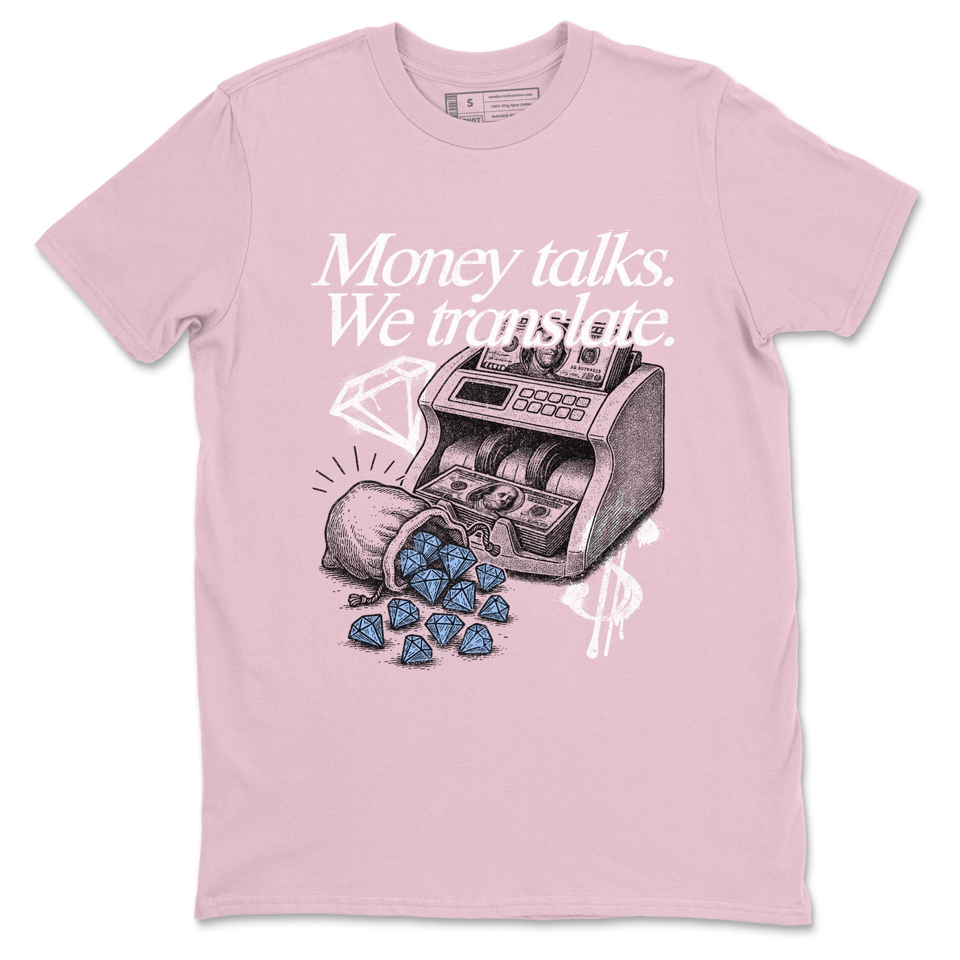 Sneaker match tees – Sneaker Tees To Match Air Jordan 5 35th Anniversary Shoes – Money Talks We Translate Tee Pink 2