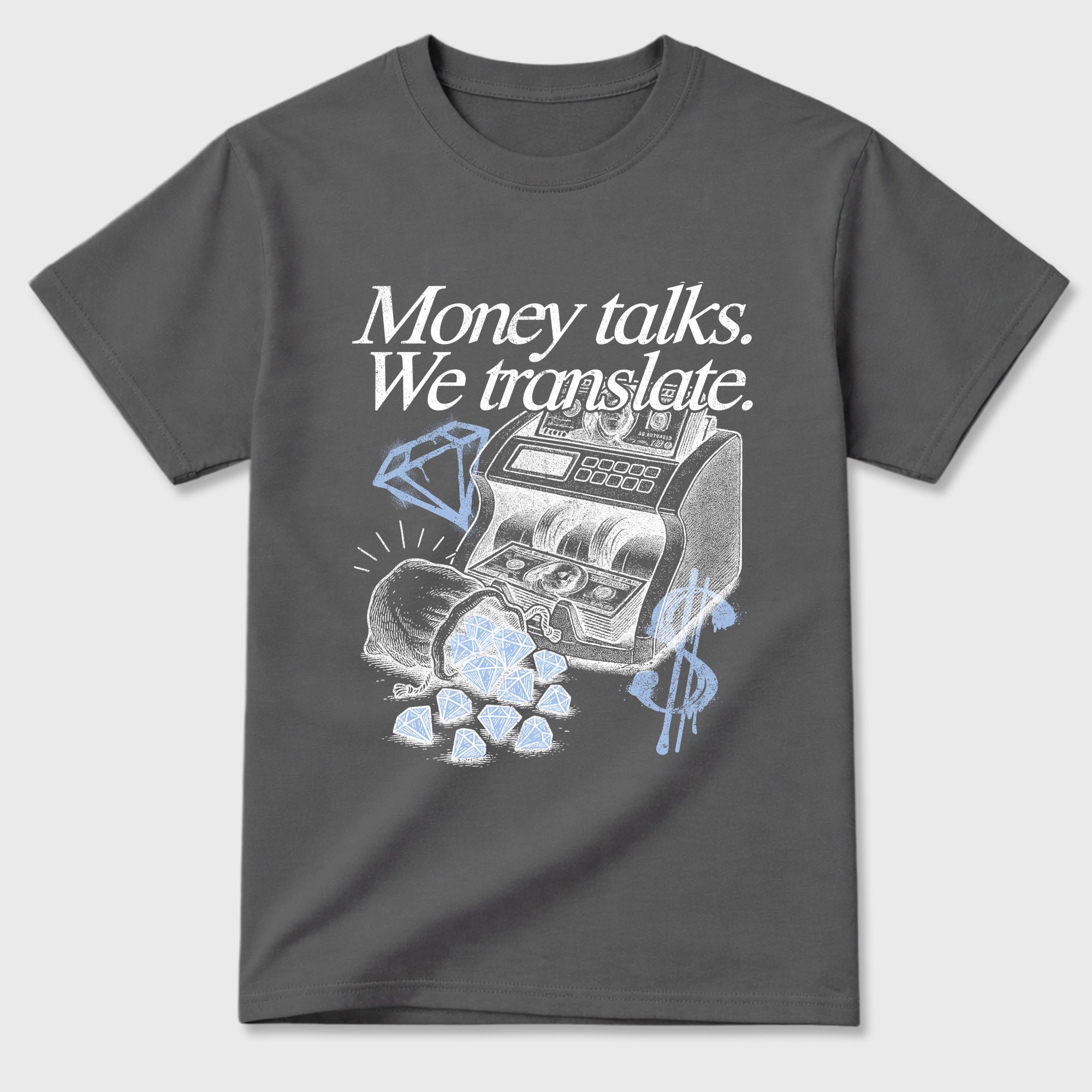 Sneaker match tees – Sneaker Tees To Match Air Jordan 5 White Metallic Shoes – Money Talks We Translate Tee Cool Grey 2