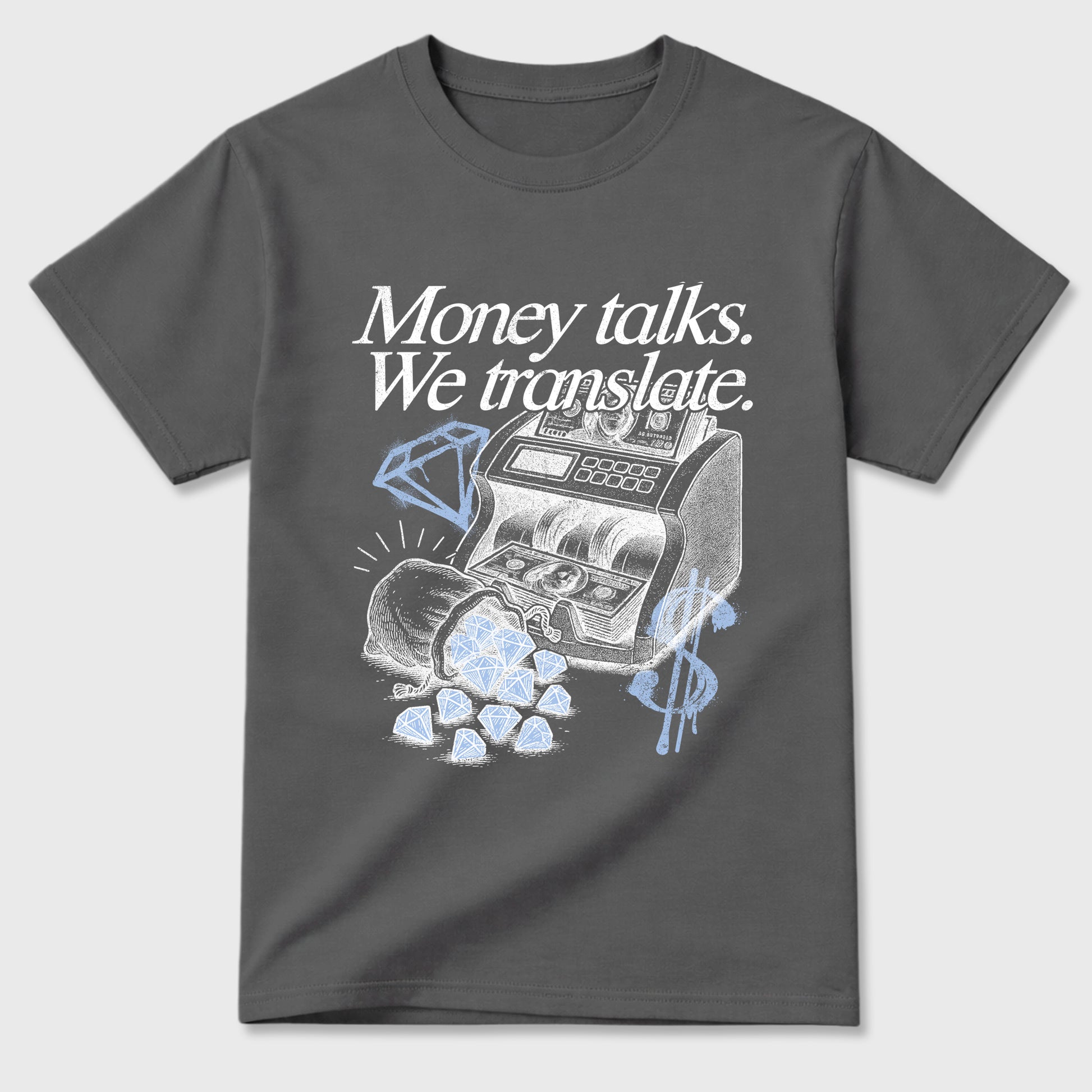 Sneaker match tees – Sneaker Tees To Match Air Jordan 5 White Metallic Shoes – Money Talks We Translate Tee Cool Grey 2