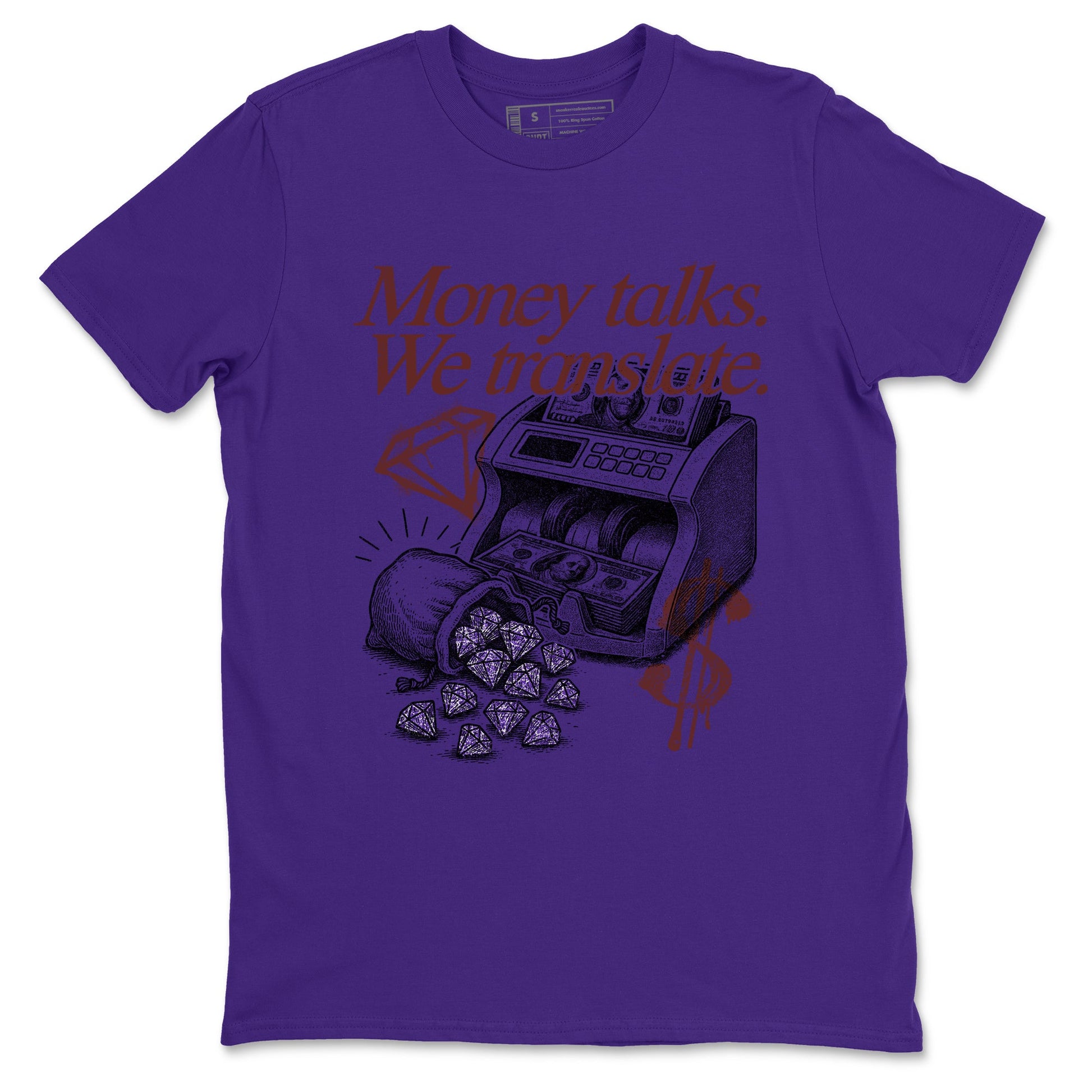 Sneaker match tees – Sneaker Threads To Match Dunk Low Persian Violet Shoes – Money Talks We Translate Tee Purple 2