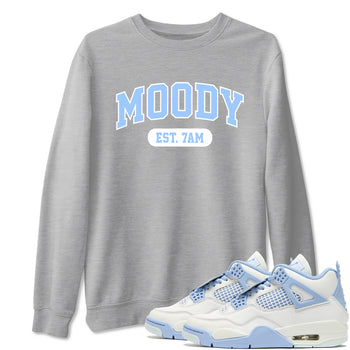 Moody sneaker match t-shirt styled to complete your fit with the Air Jordan 4 Aluminum sneakers, shown in Heather Grey 1.