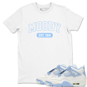 Moody sneaker match t-shirt styled to complete your fit with the Air Jordan 4 Aluminum sneakers, shown in White 1.