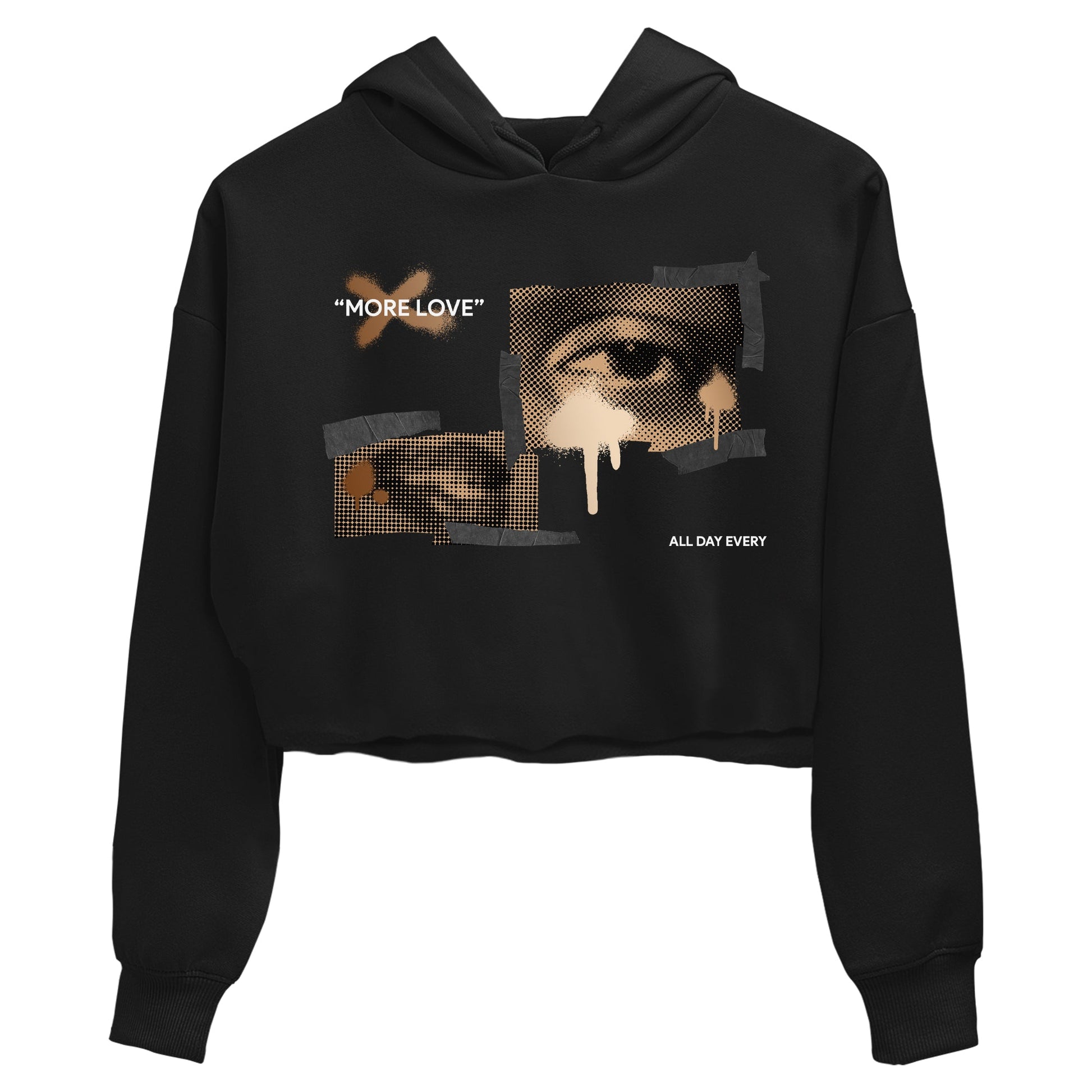 Foams One Metallic Copper shirts to match jordans More Love sneaker match tees Air Foamposite One Metallic Copper match shoes to clothes SNRT Sneaker Tees unisex cotton Black 2 crop tee