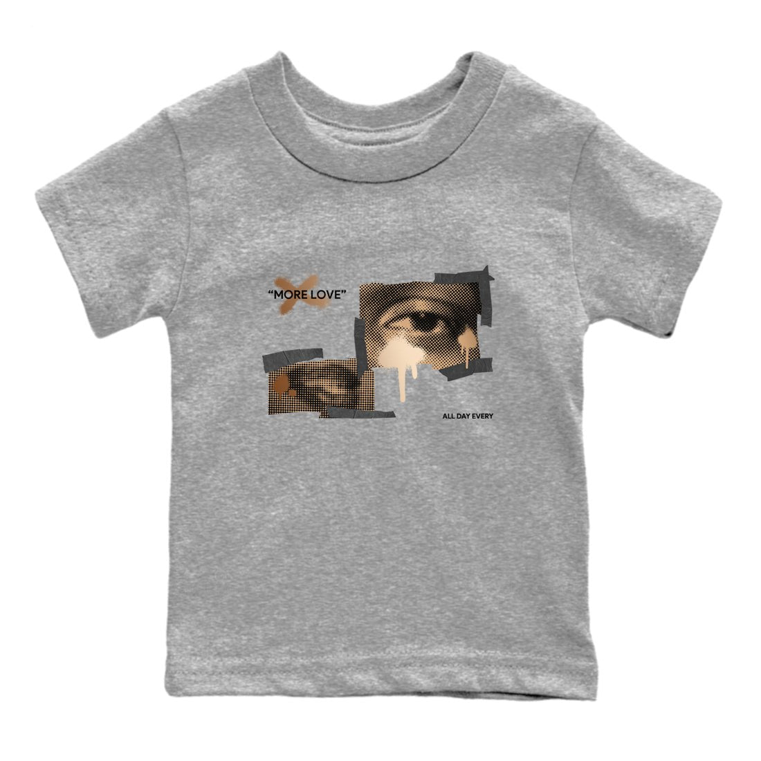 Foams One Metallic Copper shirts to match jordans More Love sneaker match tees Air Foamposite One Metallic Copper match shoes to clothes SNRT Sneaker Tees Youth Baby Heather Grey 2 tee
