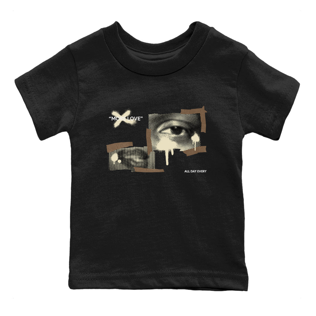 1s Low OG Mocha shirts to match jordans More Love sneaker match tees Air Jordan 1 Mocha match shoes to clothes SNRT Sneaker Tees Youth Baby Black 2 tee