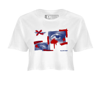 1s Rare Air shirts to match jordans More Love sneaker match tees Air Jordan 1 High OG Rare Air Deep Royal Blue match shoes to clothes SNRT Sneaker Tees unisex cotton White 2 crop tee