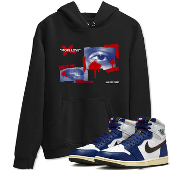1s Rare Air shirts to match jordans More Love sneaker match tees Air Jordan 1 High OG Rare Air Deep Royal Blue match shoes to clothes SNRT Sneaker Tees unisex cotton Black 1 shirts