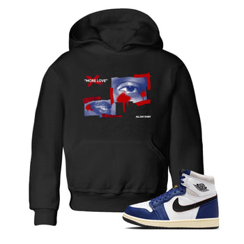 1s Rare Air shirts to match jordans More Love sneaker match tees Air Jordan 1 High OG Rare Air Deep Royal Blue match shoes to clothes SNRT Sneaker Tees Youth Baby Black 1 tee