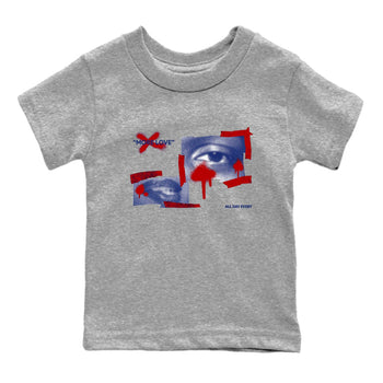 1s Rare Air shirts to match jordans More Love sneaker match tees Air Jordan 1 High OG Rare Air Deep Royal Blue match shoes to clothes SNRT Sneaker Tees Youth Baby Heather Grey 2 tee