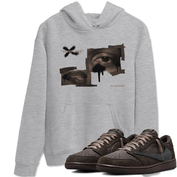Air Jordan 1 Travis Scott Velvet Brown shirts to match jordans More Love sneaker match tees Travis Scott x Air Jordan 1 Low OG Velvet Brown best t shirts to wear with jordans SNRT Sneaker Tees unisex cotton Heather Grey 1 shirts
