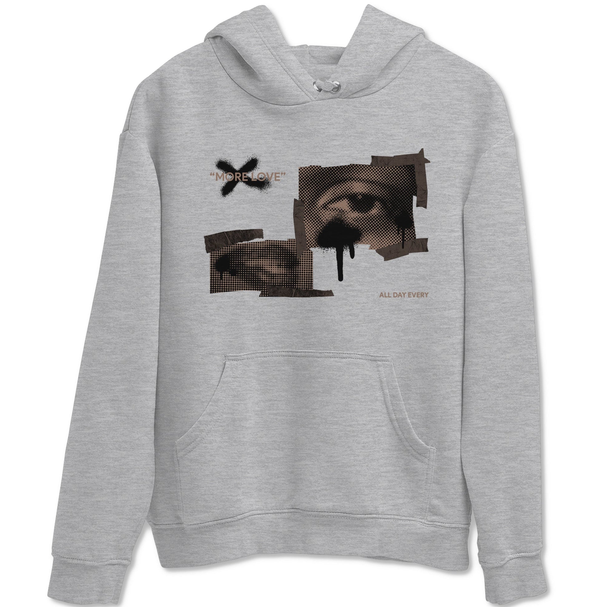 Air Jordan 1 Travis Scott Velvet Brown shirts to match jordans More Love sneaker match tees Travis Scott x Air Jordan 1 Low OG Velvet Brown best t shirts to wear with jordans SNRT Sneaker Tees unisex cotton Heather Grey 2 shirts