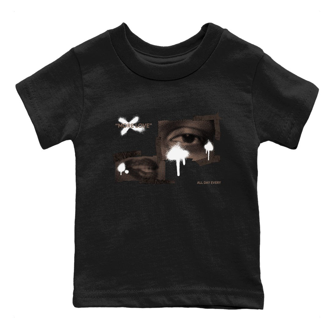 Air Jordan 1 Travis Scott Velvet Brown shirts to match jordans More Love sneaker match tees Travis Scott x Air Jordan 1 Low OG Velvet Brown best t shirts to wear with jordans SNRT Sneaker Tees Youth Baby Black 2 tee