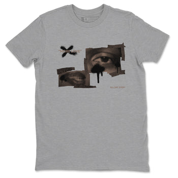Air Jordan 1 Travis Scott Velvet Brown shirts to match jordans More Love sneaker match tees Travis Scott x Air Jordan 1 Low OG Velvet Brown best t shirts to wear with jordans SNRT Sneaker Tees unisex cotton Heather Grey 2 shirts