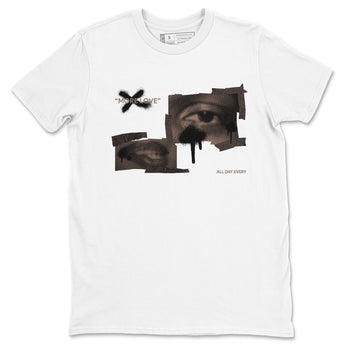 Air Jordan 1 Travis Scott Velvet Brown shirts to match jordans More Love sneaker match tees Travis Scott x Air Jordan 1 Low OG Velvet Brown best t shirts to wear with jordans SNRT Sneaker Tees unisex cotton White 2 shirts