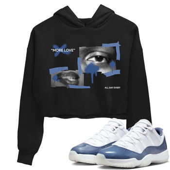 11s Diffused Blue Shirts To Match Jordans More Love sneaker match tees Air Jordan 11 Diffused Blue Tee SNRT Sneaker Release Tees unisex cotton Black 1 Crop Shirts