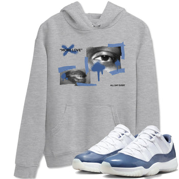 11s Diffused Blue Shirts To Match Jordans More Love sneaker match tees Air Jordan 11 Diffused Blue Tee SNRT Sneaker Release Tees unisex cotton Heather Grey 1 crew neck shirts