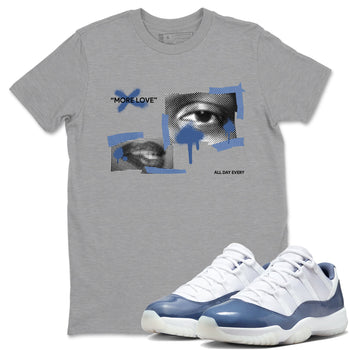 11s Diffused Blue Shirts To Match Jordans More Love sneaker match tees Air Jordan 11 Diffused Blue Tee SNRT Sneaker Release Tees unisex cotton Heather Grey 1 crew neck shirts