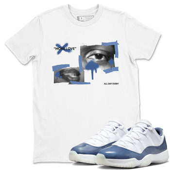 11s Diffused Blue Shirts To Match Jordans More Love sneaker match tees Air Jordan 11 Diffused Blue Tee SNRT Sneaker Release Tees unisex cotton White 1 crew neck shirts