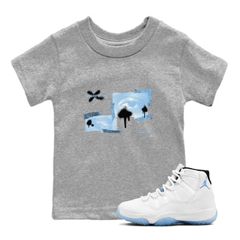 11s Retro Legend Blue shirts to match jordans More Love sneaker match tees Air Jordan 11 Legend Blue best t shirts to wear with jordans SNRT Sneaker Tees Youth Baby Heather Grey 1 tee