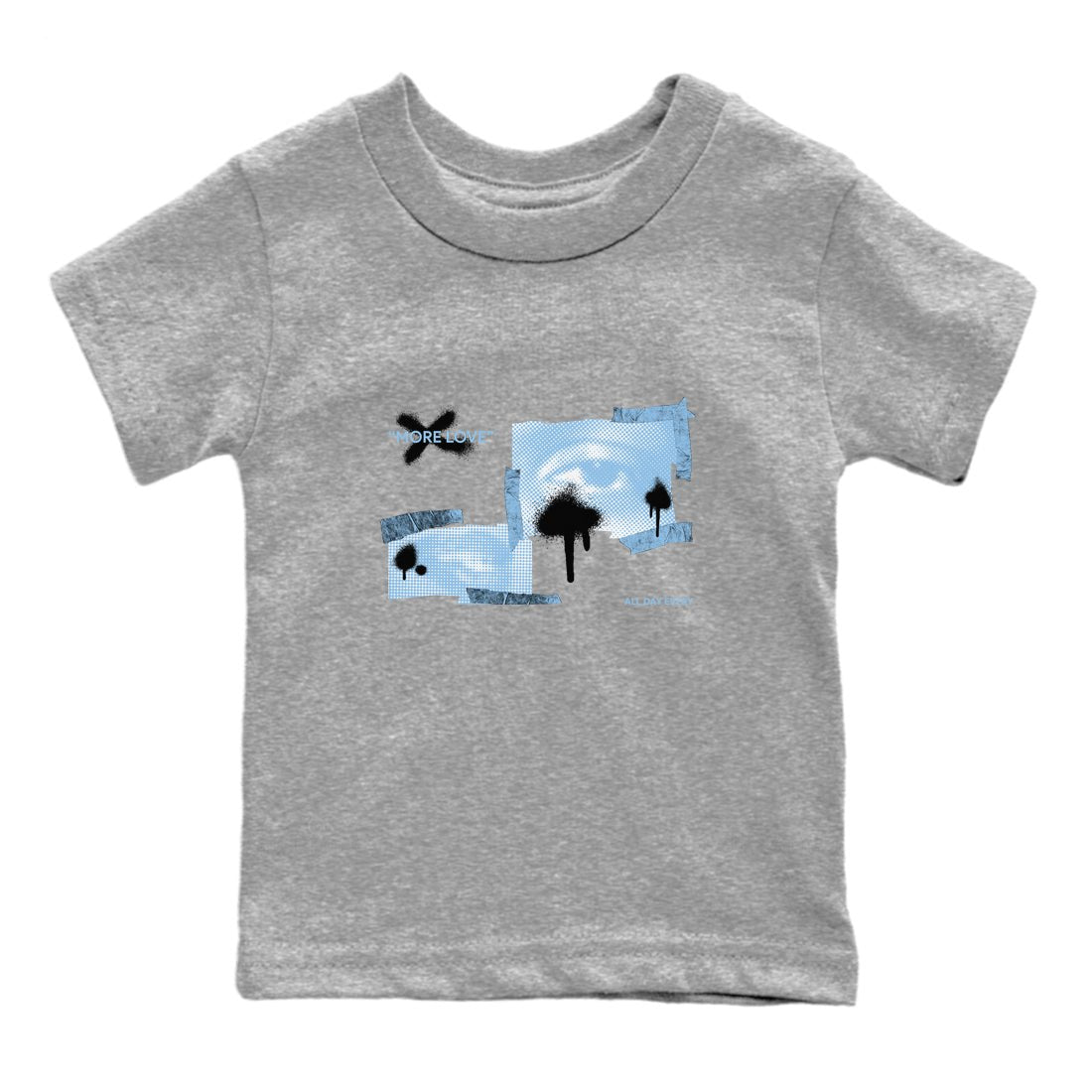 11s Retro Legend Blue shirts to match jordans More Love sneaker match tees Air Jordan 11 Legend Blue best t shirts to wear with jordans SNRT Sneaker Tees Youth Baby Heather Grey 2 tee