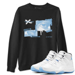 11s Retro Legend Blue shirts to match jordans More Love sneaker match tees Air Jordan 11 Legend Blue best t shirts to wear with jordans SNRT Sneaker Tees unisex cotton Black 1 shirts