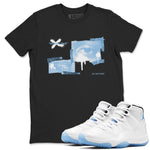 11s Retro Legend Blue shirts to match jordans More Love sneaker match tees Air Jordan 11 Legend Blue best t shirts to wear with jordans SNRT Sneaker Tees unisex cotton Black 1 shirts