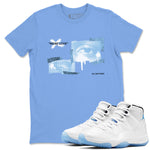 11s Retro Legend Blue shirts to match jordans More Love sneaker match tees Air Jordan 11 Legend Blue best t shirts to wear with jordans SNRT Sneaker Tees unisex cotton Carolina Blue 1 shirts