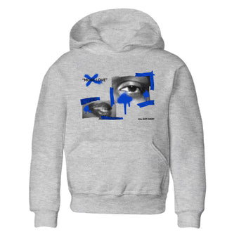 12s Blueberry shirts to match jordans More Love best t shirts to wear with jordans AJ12 White and Game Royal match shoes to clothes SNRT Sneaker Tees Youth Baby Heather Grey 2 tee