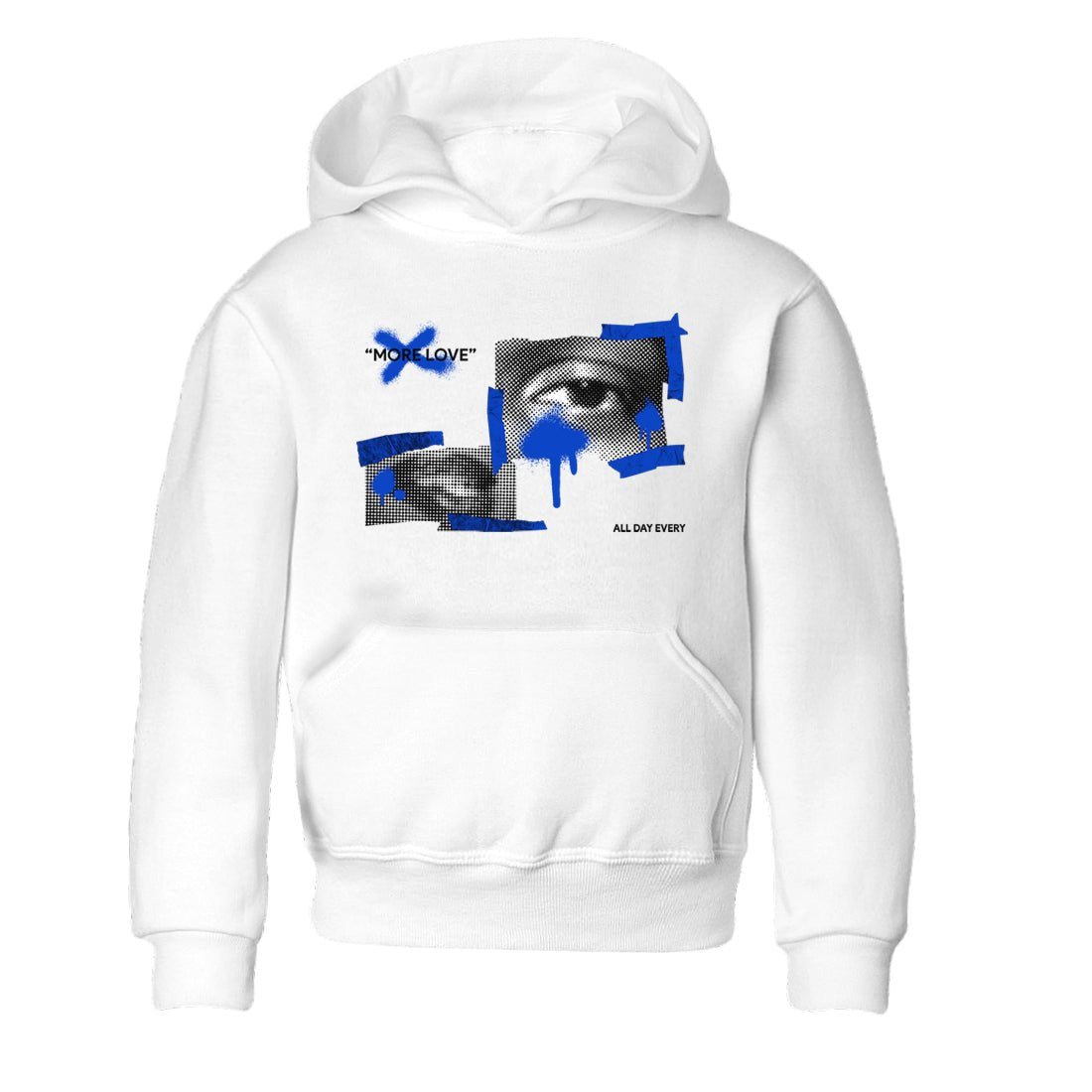 12s Blueberry shirts to match jordans More Love best t shirts to wear with jordans AJ12 White and Game Royal match shoes to clothes SNRT Sneaker Tees Youth Baby White 2 tee