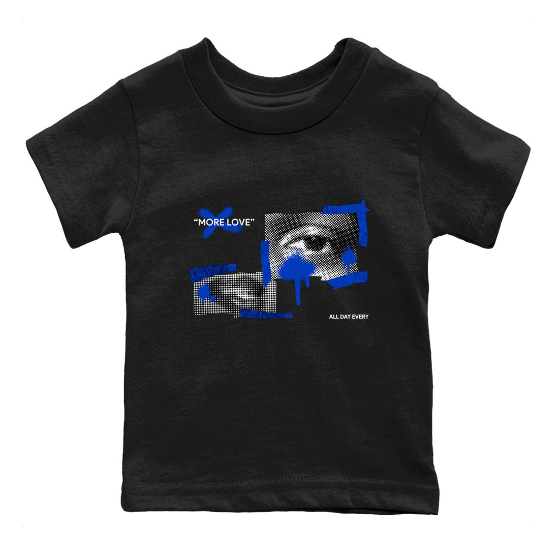 12s Blueberry shirts to match jordans More Love best t shirts to wear with jordans AJ12 White and Game Royal match shoes to clothes SNRT Sneaker Tees Youth Baby Black 2 tee