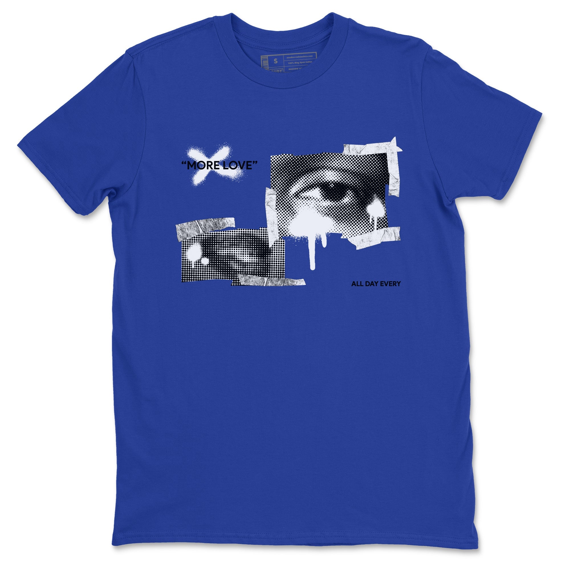 12s Blueberry shirts to match jordans More Love best t shirts to wear with jordans AJ12 White and Game Royal match shoes to clothes SNRT Sneaker Tees unisex cotton Royal Blue 2 shirts