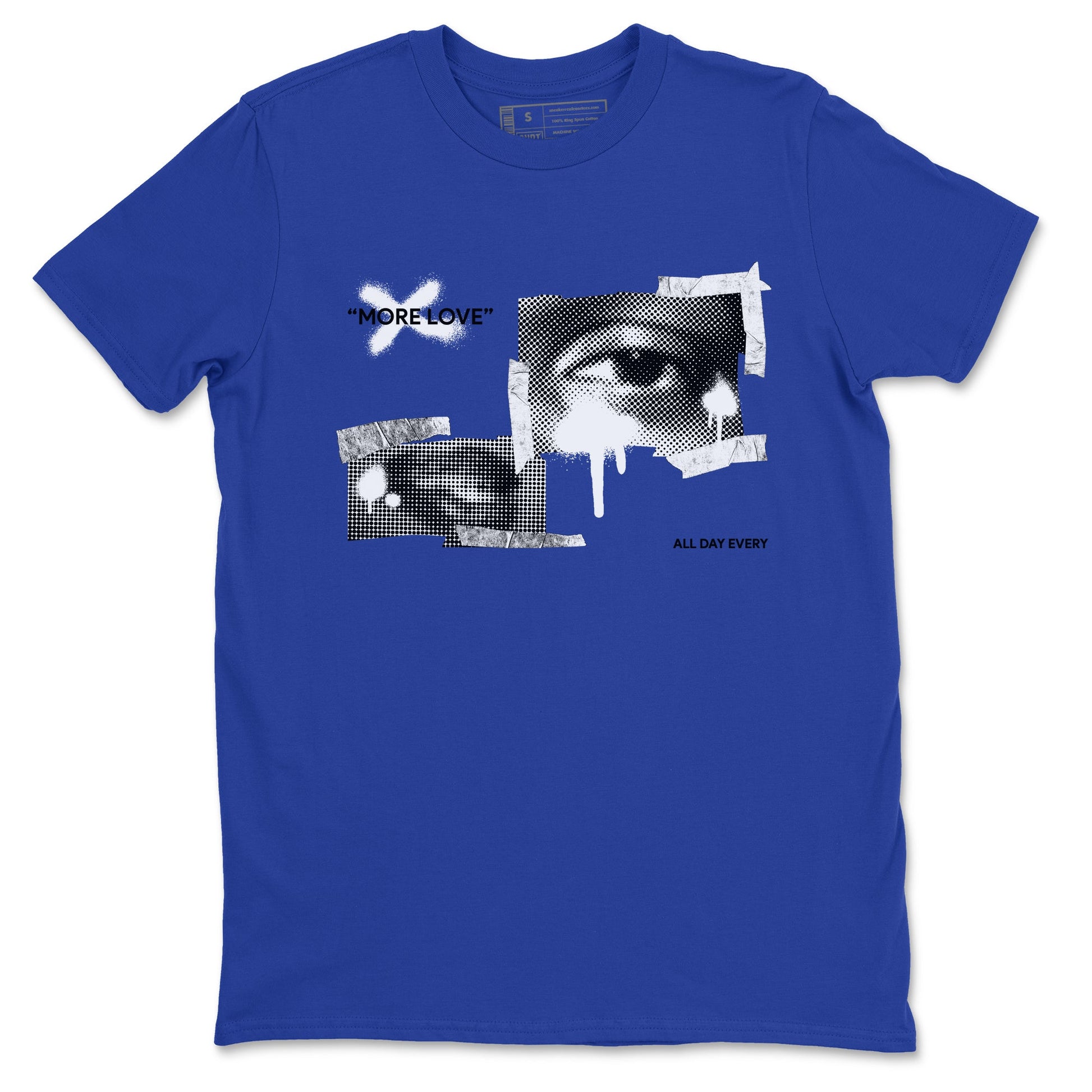 12s Blueberry shirts to match jordans More Love best t shirts to wear with jordans AJ12 White and Game Royal match shoes to clothes SNRT Sneaker Tees unisex cotton Royal Blue 2 shirts