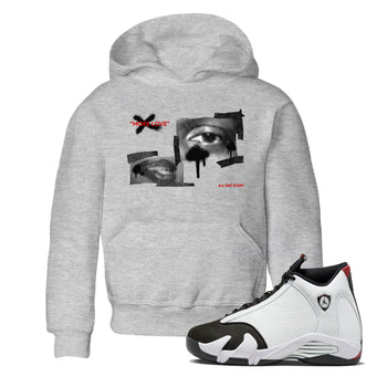 14s Black Toe shirts to match jordans More Love graphic tees Air Jordan 14 Black Toe t shirts to match sneakers SNRT Sneaker Tees Youth Baby Heather Grey 1 tee