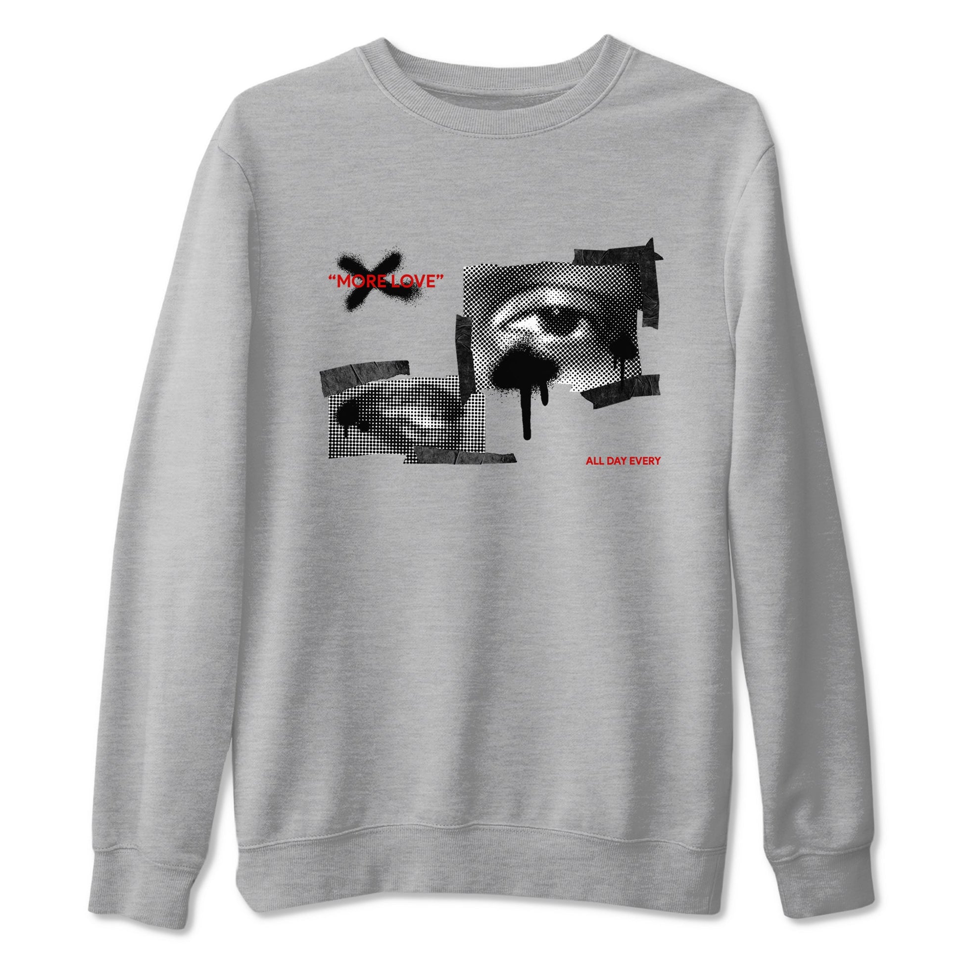 14s Black Toe shirts to match jordans More Love graphic tees Air Jordan 14 Black Toe t shirts to match sneakers SNRT Sneaker Tees unisex cotton Heather Grey 2 shirts