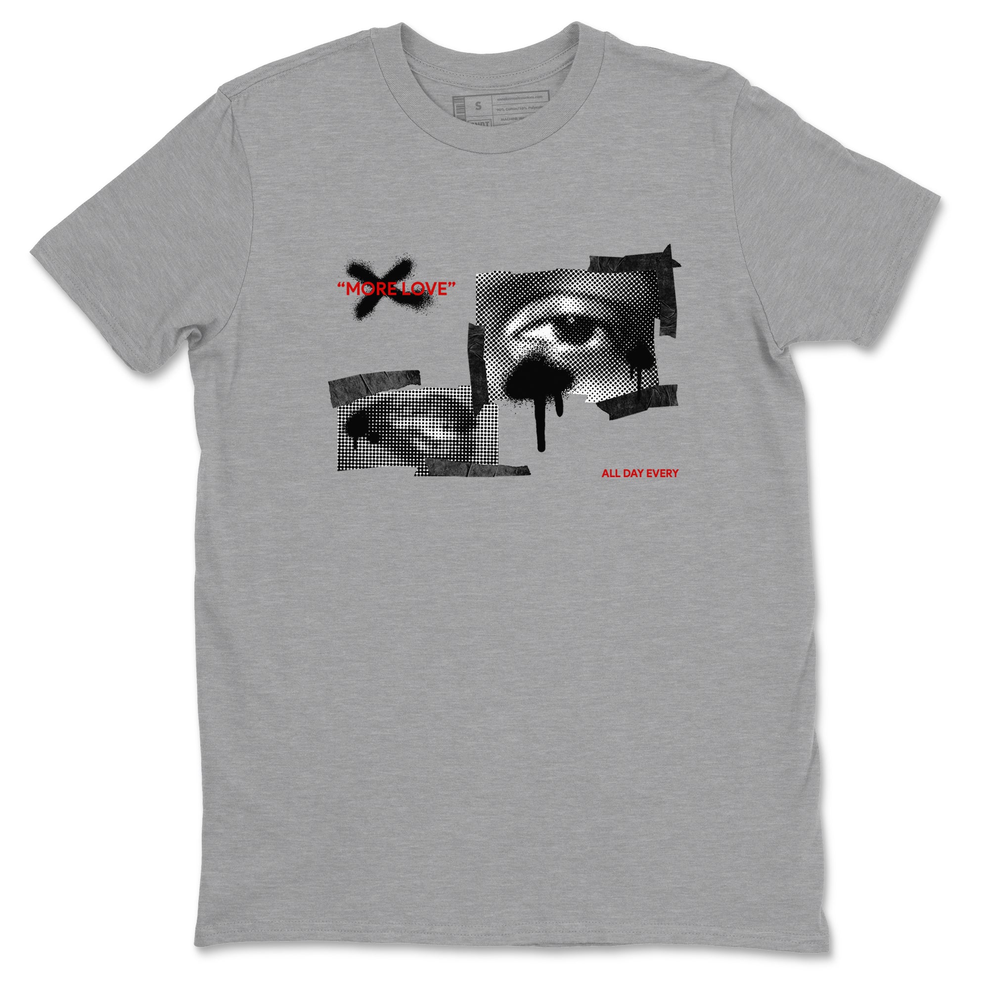 14s Black Toe shirts to match jordans More Love graphic tees Air Jordan 14 Black Toe t shirts to match sneakers SNRT Sneaker Tees unisex cotton Heather Grey 2 shirts